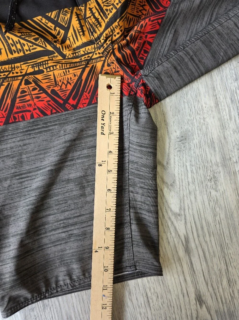 Ron Jon Black, Orange and Red Tribal Board Shorts